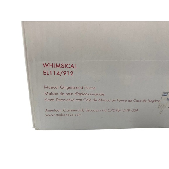 Gingerbread House Musical Rotating Snowman Music Box by Studio Nova W/Box - Picture 10 of 16